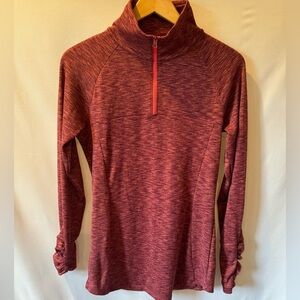 LN-Columbia red maroon orange quarter zip jacket